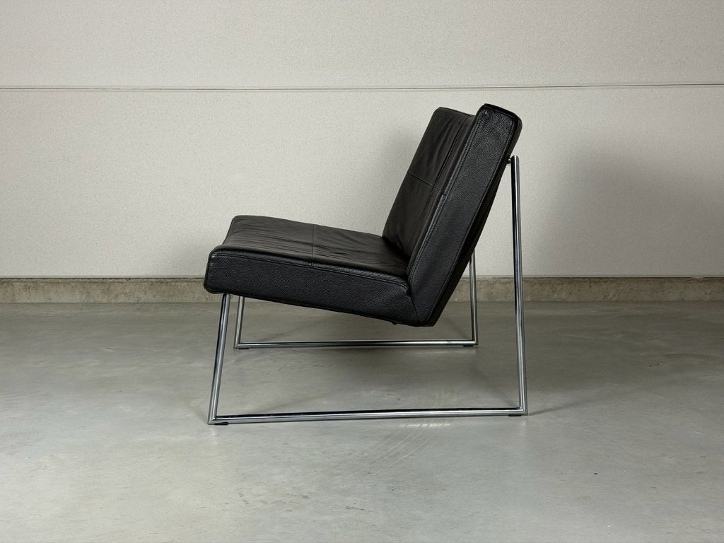 Harvink Hebbes fauteuil - zwart leer, Ophalen, Gebruikt, Harvink, Info@harvink.nl