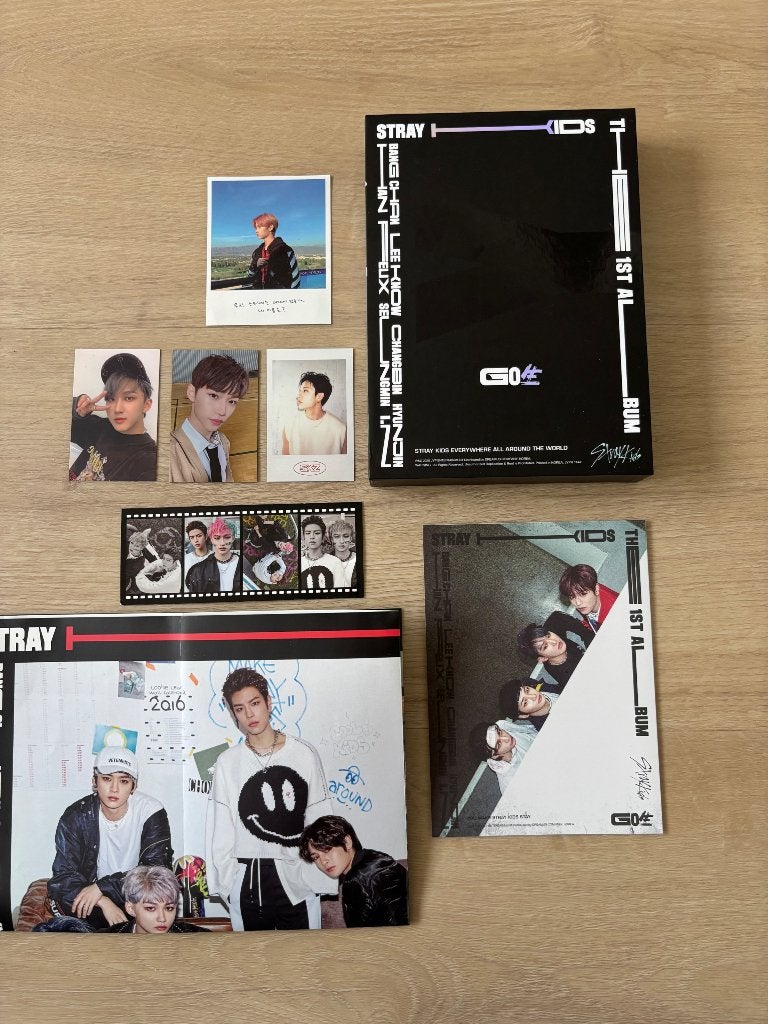 Stray Kids go live limited Bang Chan polaroid, Verzenden, Gebruikt, Foto of Kaart
