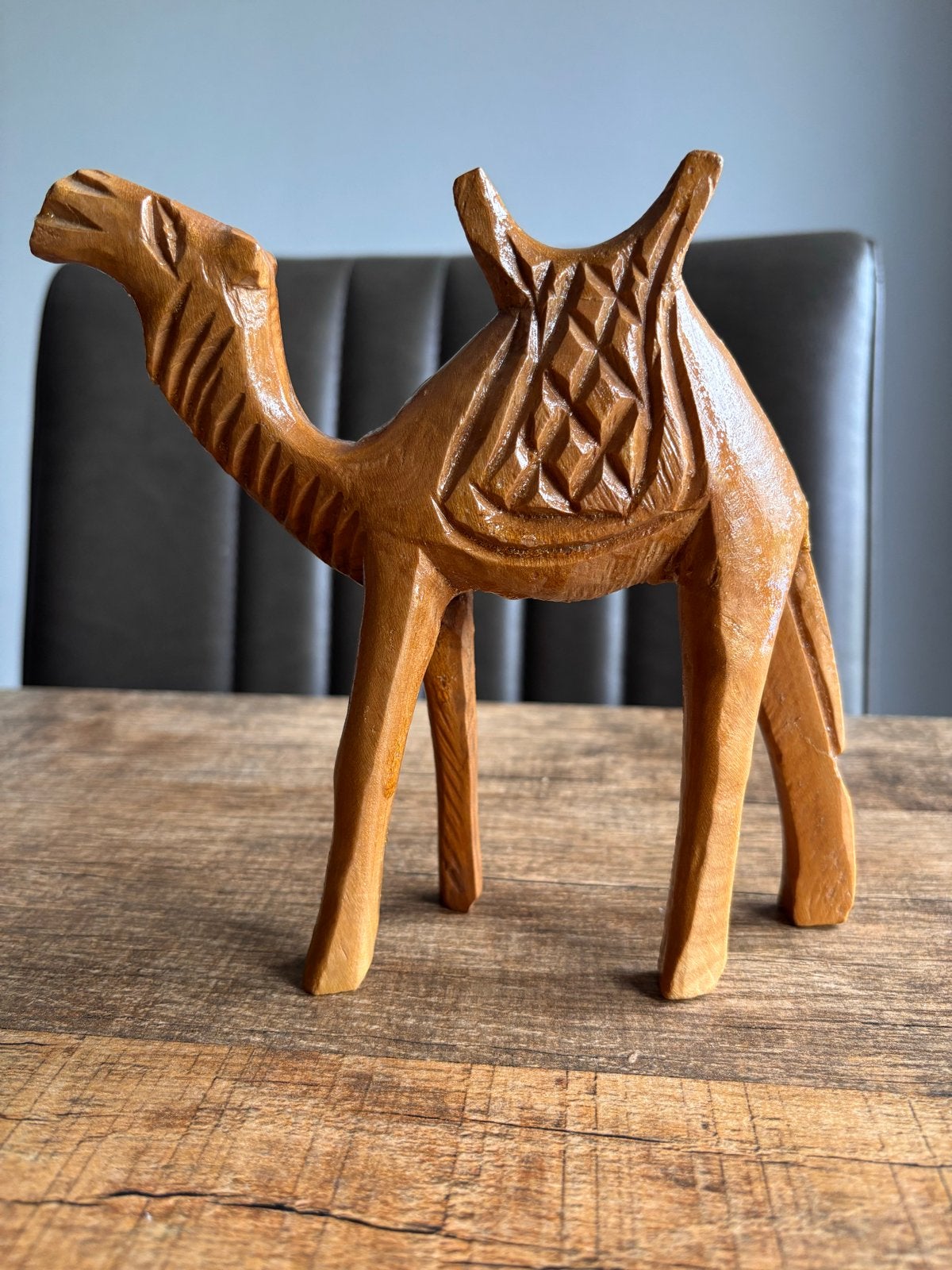 Houten Kameel uit Tunesië - Handgesneden Decoratie, Ophalen of Verzenden