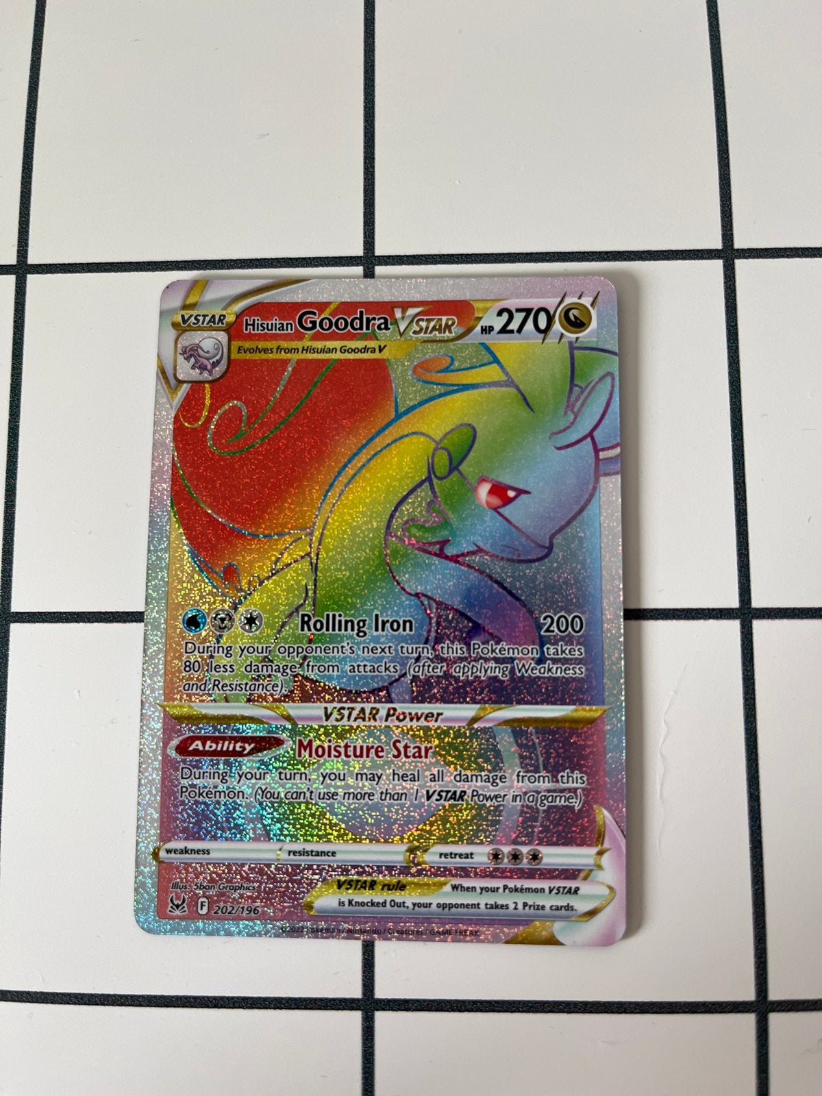 Hisuian Goodra VSTAR Rainbow, Ophalen of Verzenden, Zo goed als nieuw, Losse kaart