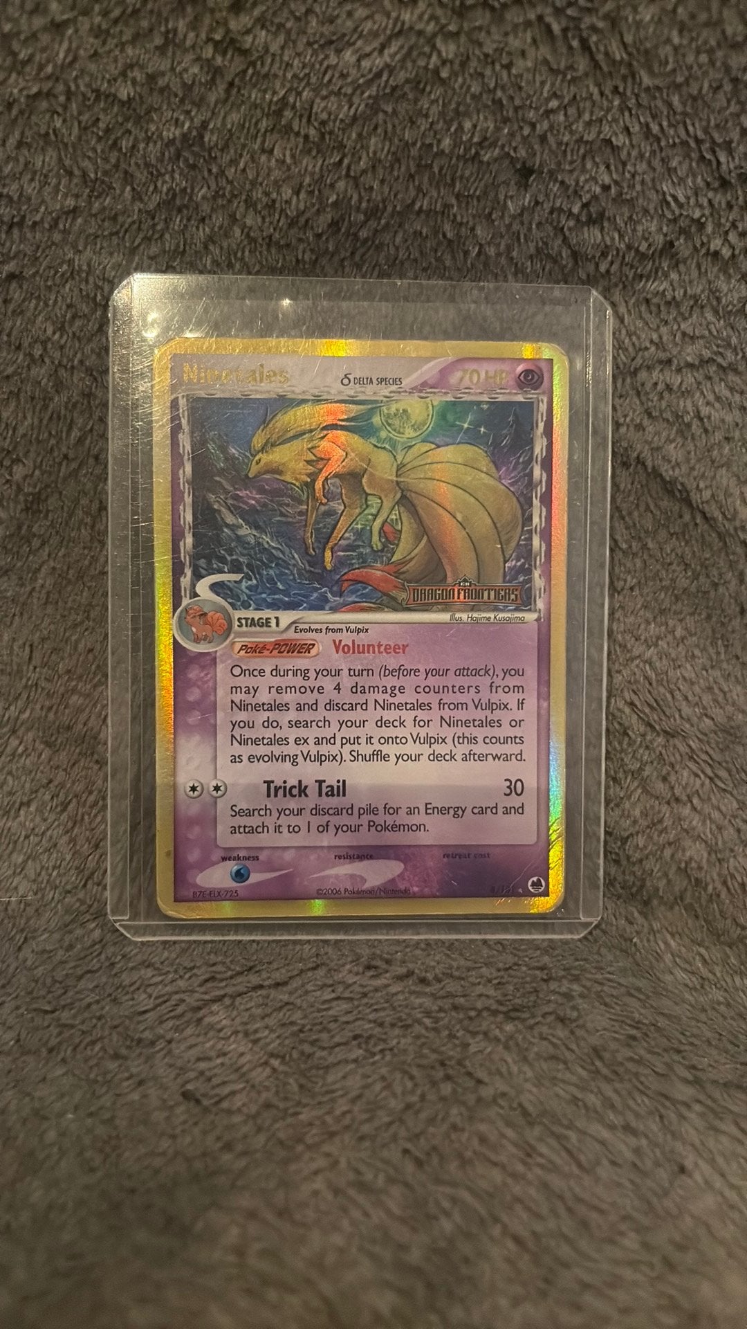 Pokémon Ninetales Delta Species Holo Foil Kaart, Ophalen of Verzenden, Gebruikt, Losse kaart, Foil