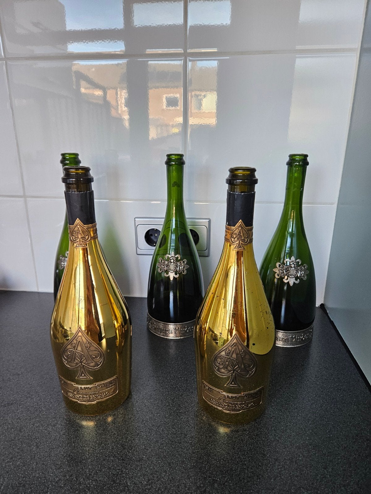 Lege flessen Armand de Brignac (Ace of Spades), Verzamelen, Ophalen, Gebruikt, Champagne