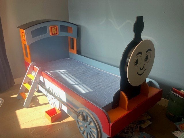 Thomas de Trein kinderbed, Ophalen, Gebruikt, 70 tot 85 cm, Matras