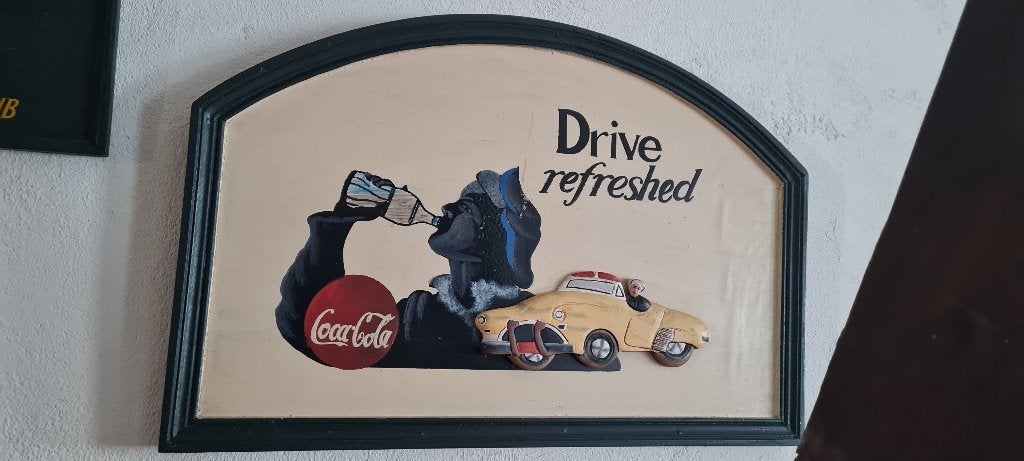 vintage mancave bord van hout, Ophalen, Gebruikt