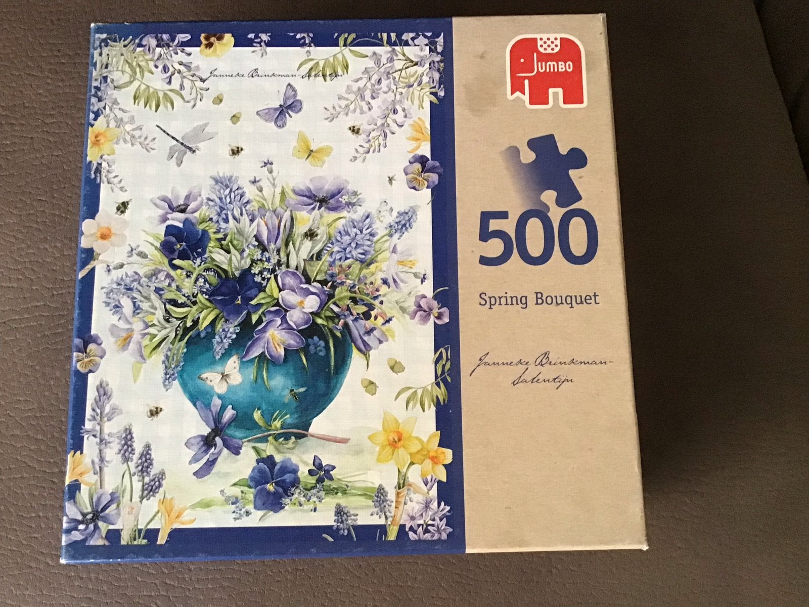 Janneke Brinkman Puzzel - Spring Bouquet 500 stukjes, Ophalen of Verzenden, 500 t/m 1500 stukjes, Gebruikt, Legpuzzel