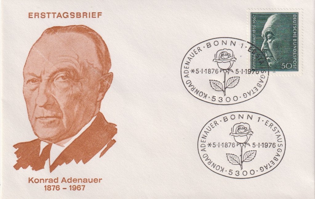 Duitsland 1976 Herdenking Konrad Adenauer S002, Verzenden, Onbeschreven, Europa