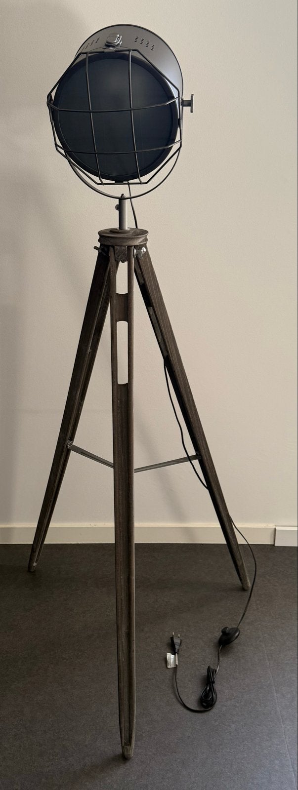 Industriële Vloerlamp met Statief - Studio Stijl, Huis en Inrichting, Ophalen, E27 (groot), Zo goed als nieuw, Metaal