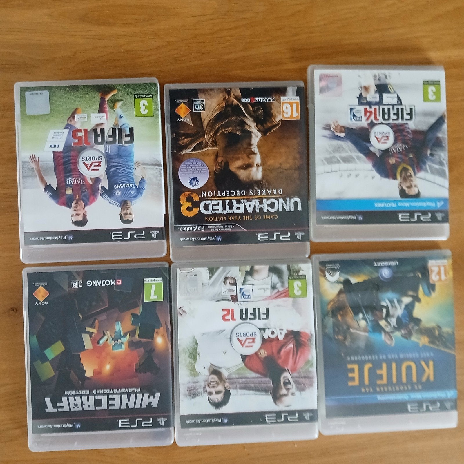 PS3 Games Bundel: FIFA, Uncharted, Minecraft & Kuifje, Ophalen of Verzenden