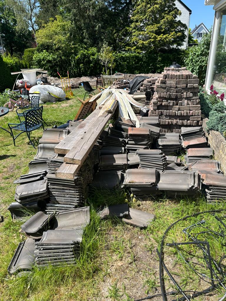 Van Oordt dakpannen - ca. 50m2 / 1.000 stuks, Doe-het-zelf en Verbouw, Ophalen, Gebruikt, Steen of Klei, Zwart