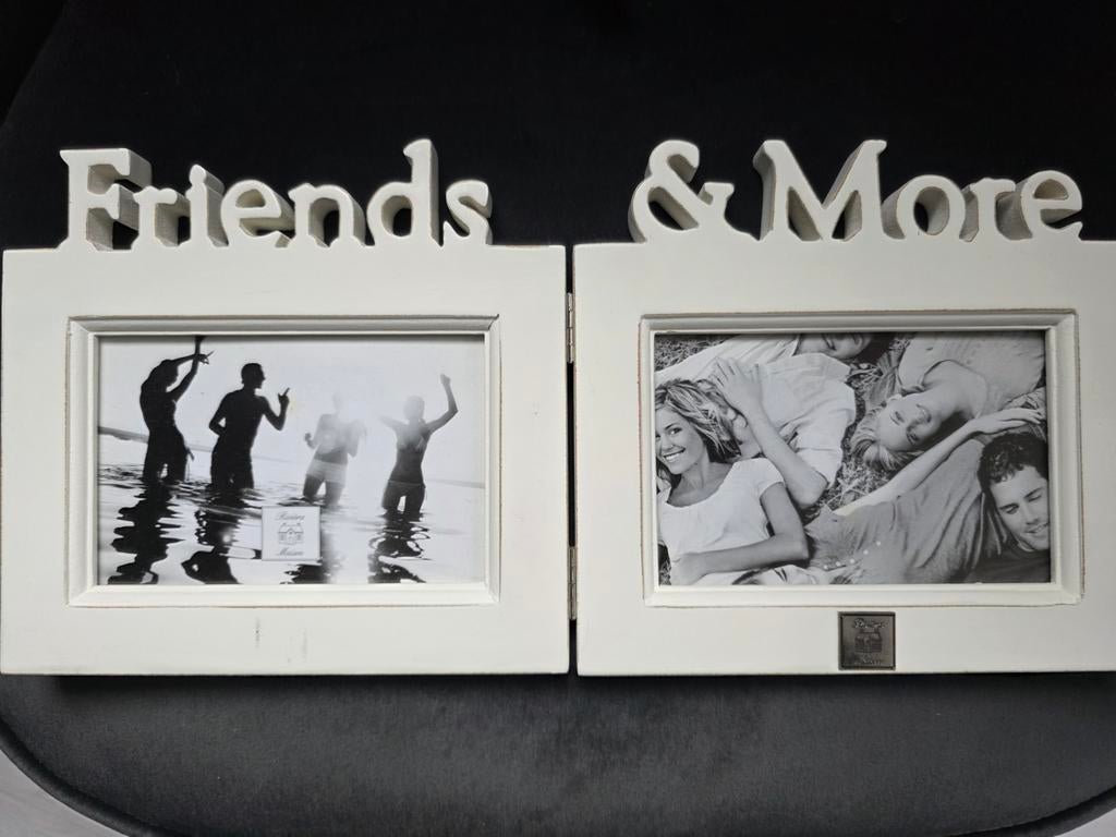 Riviera Maison Dubbele Fotolijst "Friends & More", Ophalen of Verzenden, Gebruikt, Hout