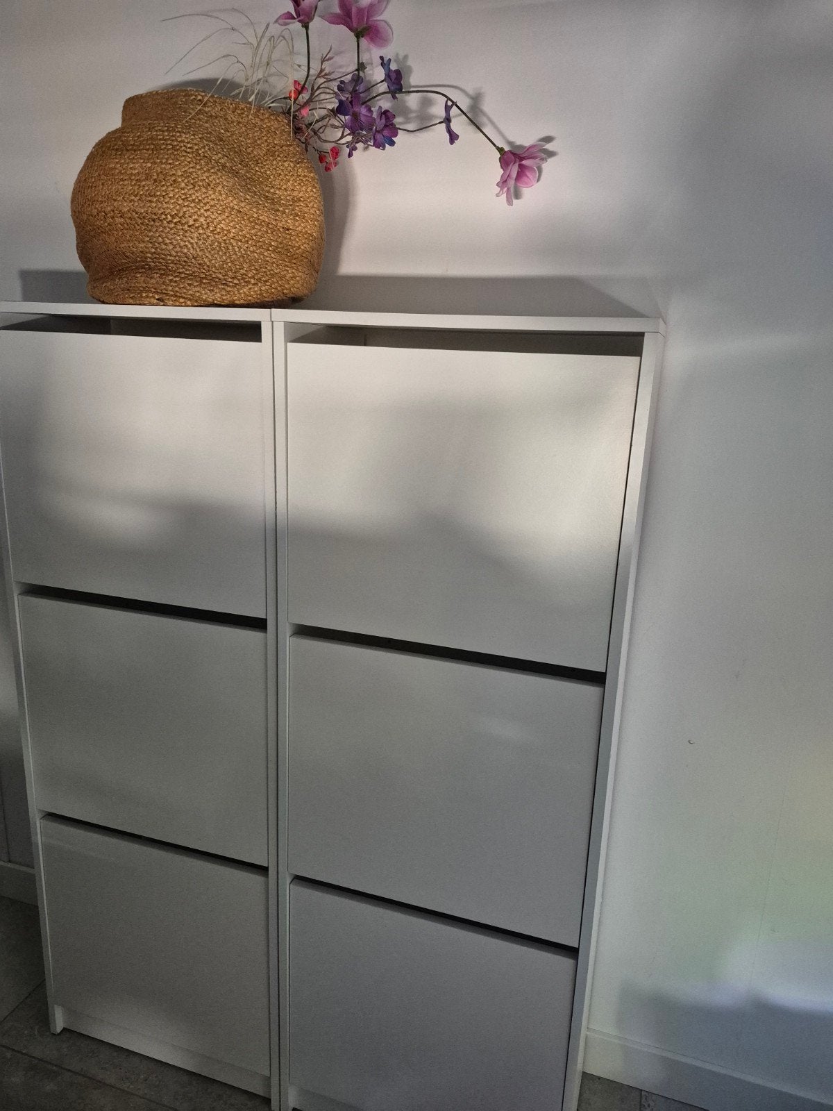 IKEA BISSA Schoenenkast wit - 2 stuks, Huis en Inrichting, Kasten | Schoenenkasten, Ophalen, Gebruikt, Modern, Scandinavisch