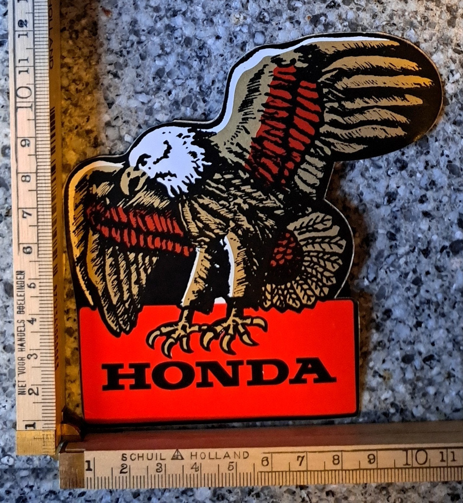 Vintage sticker Honda Adelaar motor merk logo autosticker, Ophalen of Verzenden, Zo goed als nieuw