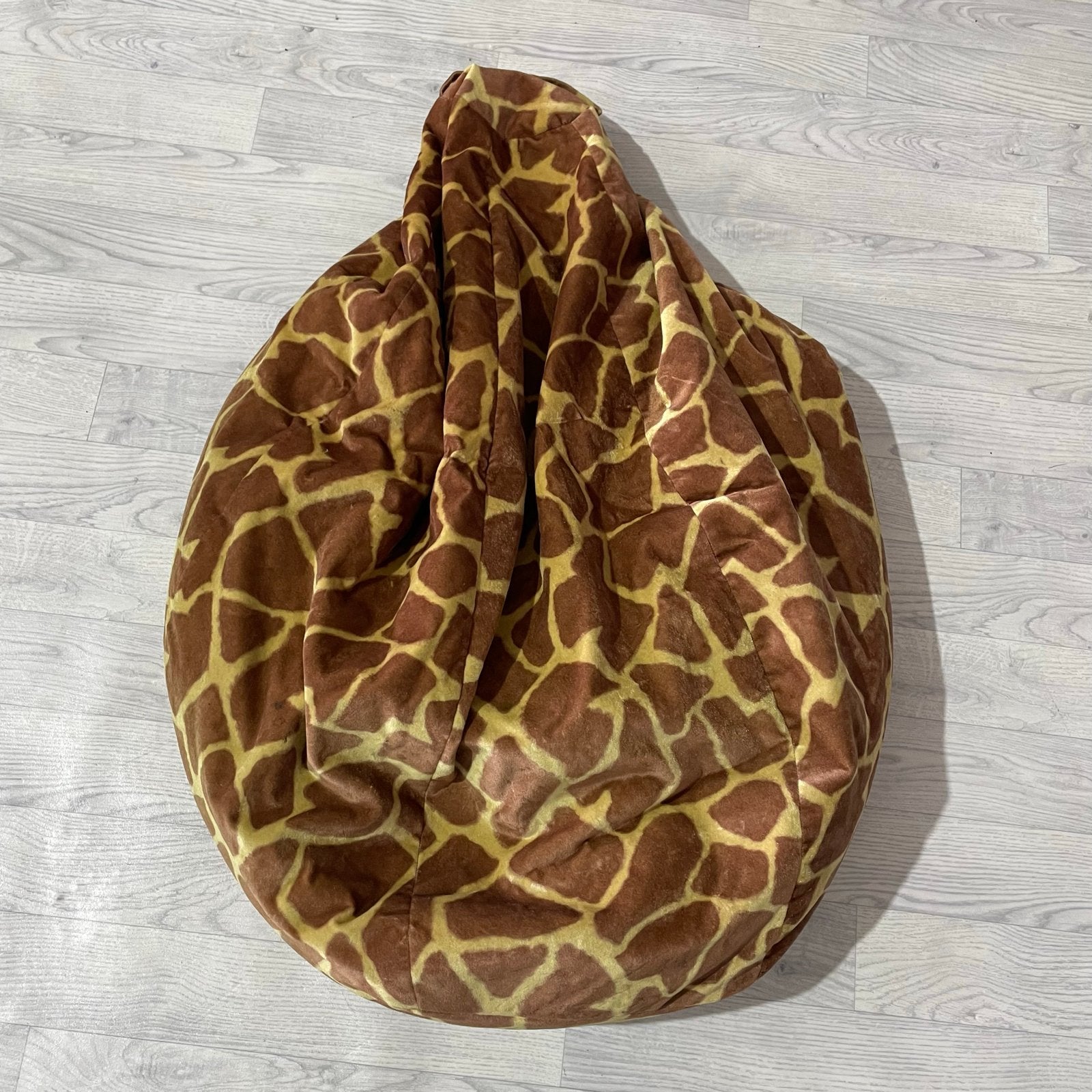 Zitzak met Giraffe Print - Comfortabel en Speels, Ophalen of Verzenden, Gebruikt, Bruin, Zitzak