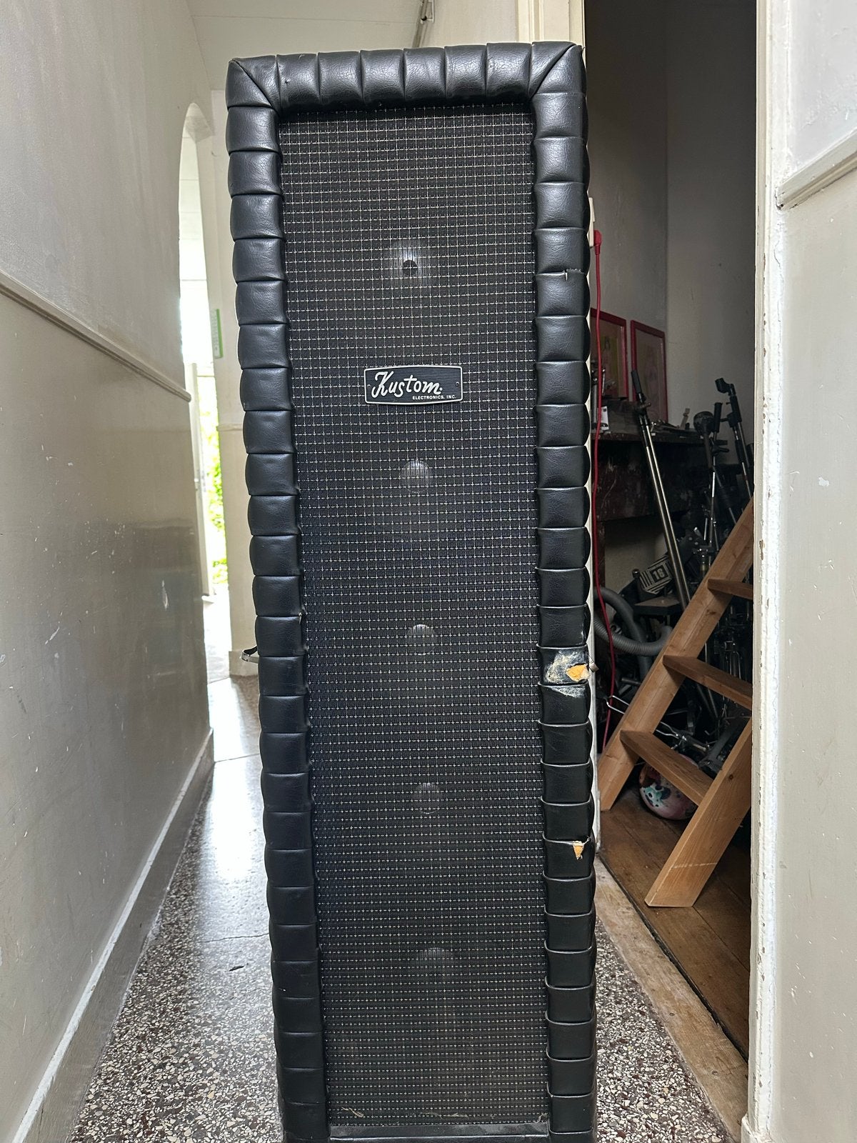 Vintage Kustom 302 PA Mixer met 2 luidsprekers, Ophalen, Gebruikt, 5 tot 10 kanalen, Microfooningang