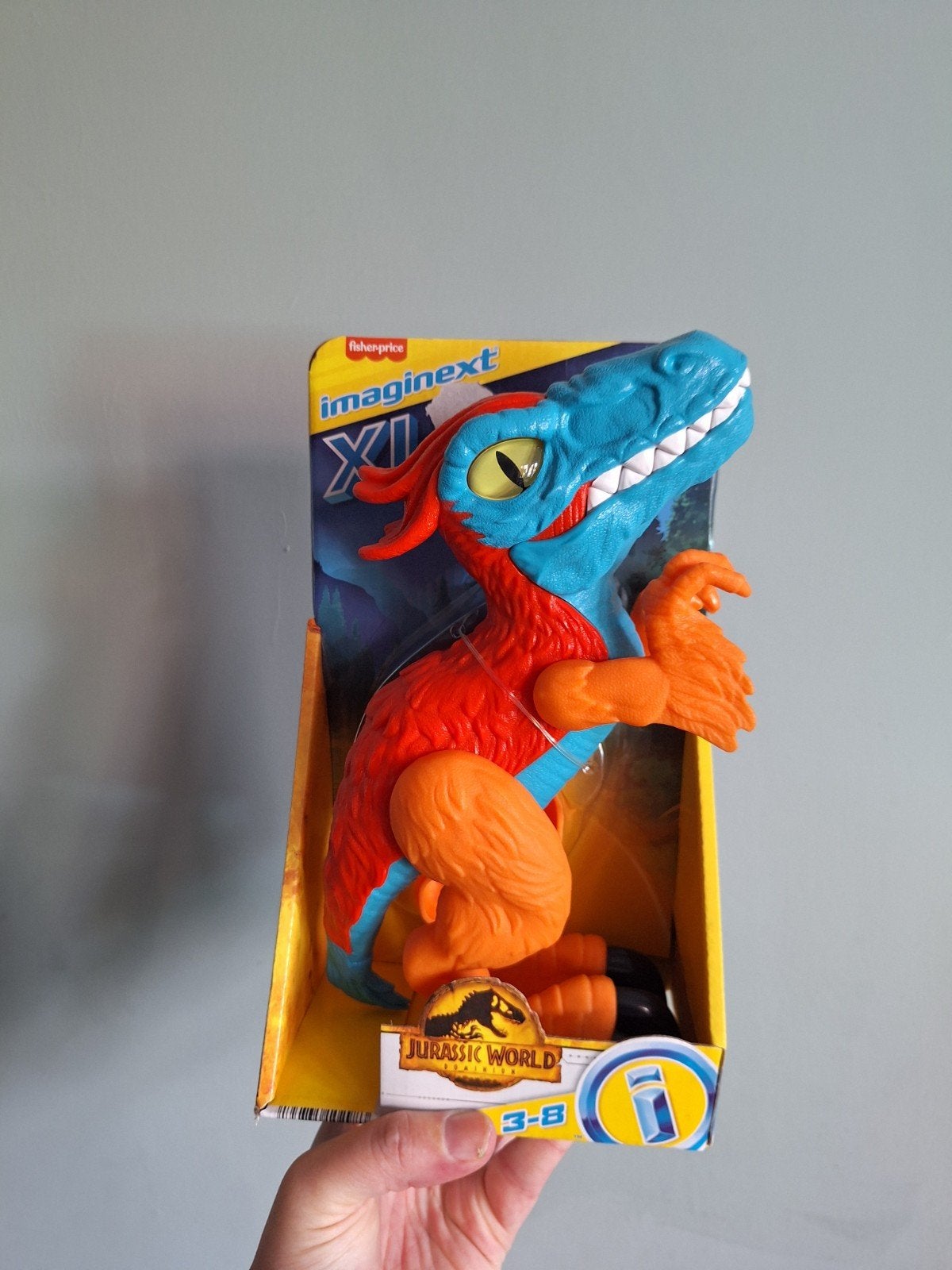 Fisher-Price Imaginext XL Jurassic World Dominion Raptor, Ophalen of Verzenden, Nieuw, Speelset