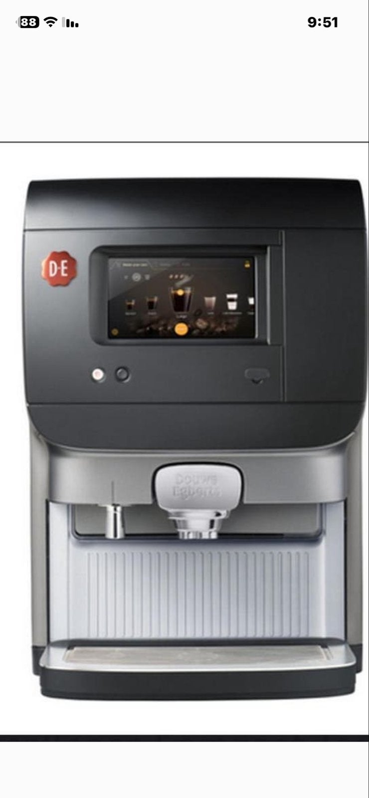 Douwe Egberts Koffiemachine met touchscreen, 10 kopjes of meer, Koffiemachine, Zo goed als nieuw, Koffiebonen