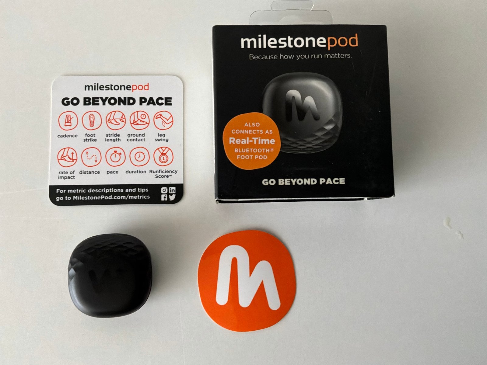 MilestonePod: Hardlooptracker voor prestatieverbetering, Overige merken, Ophalen of Verzenden, Zo goed als nieuw, Snelheids- of Stappenmeter