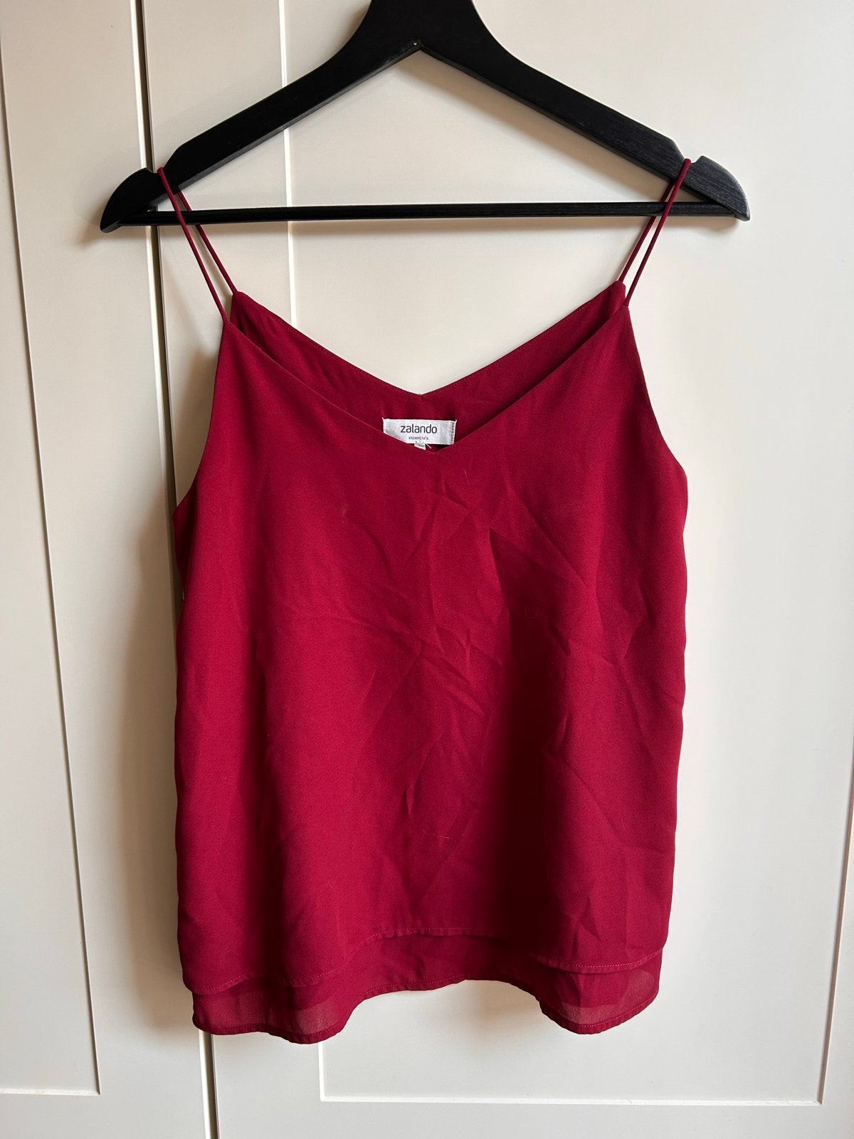 Zalando Rode Top Maat XS, Ophalen of Verzenden, Zo goed als nieuw, Zonder mouw, Maat 34 (XS) of kleiner