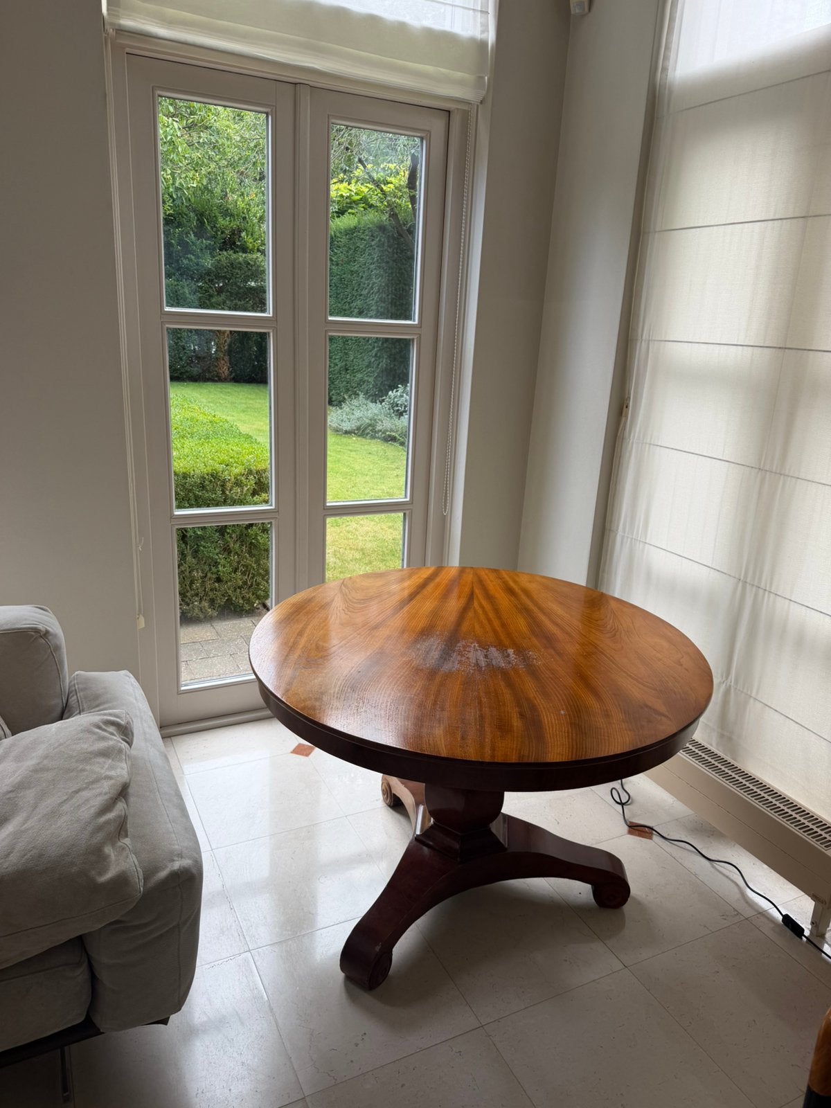 Antieke mahoniehouten ronde tafel ca. 1800 | met certificaat, Antiek en Kunst, Antiek | Meubels | Tafels, Ophalen