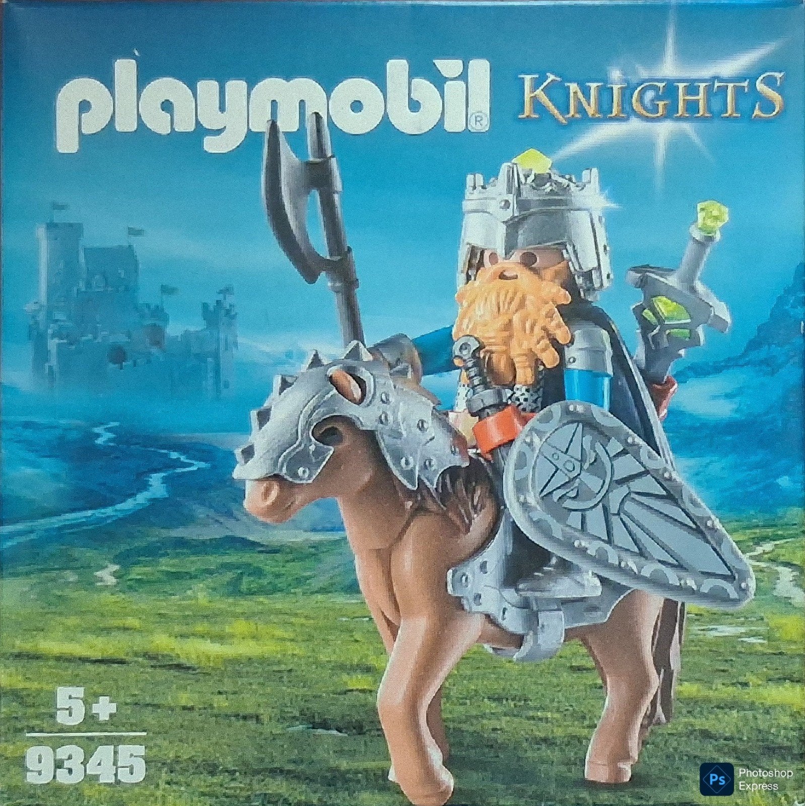 Knights Dwerg Met Gevechtspony 9345, Kinderen en Baby's, Ophalen of Verzenden, Zo goed als nieuw, Complete set