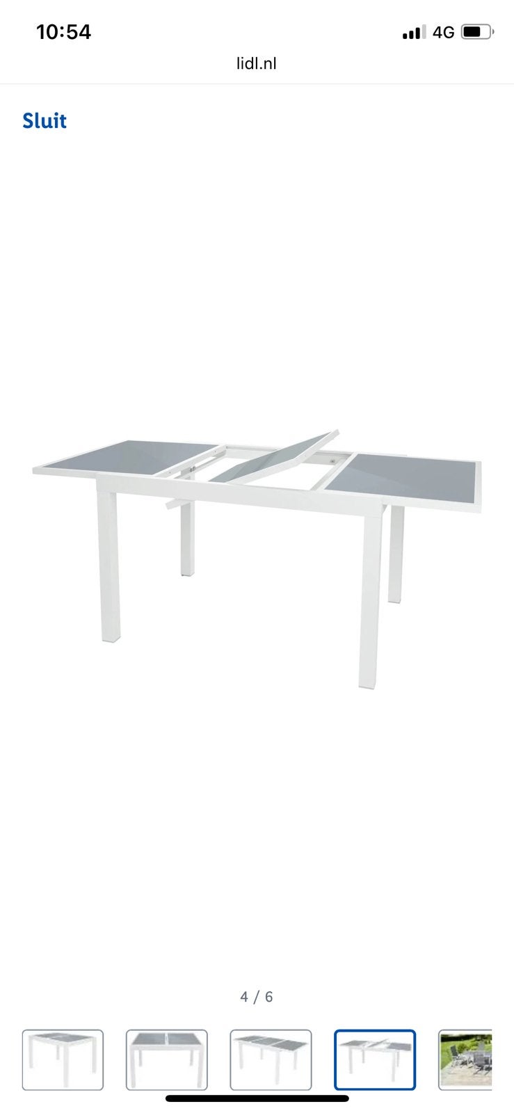 Uitschuifbare tuintafel Houston 120-180 cm! nieuw in doos!!, Ophalen, 4 zitplaatsen, Eettafel, Tuinset