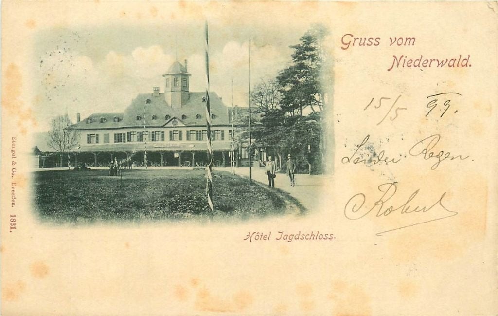 379-076-037 Niederwald Hotel Jagdschloss, Verzenden, Voor 1920, Duitsland