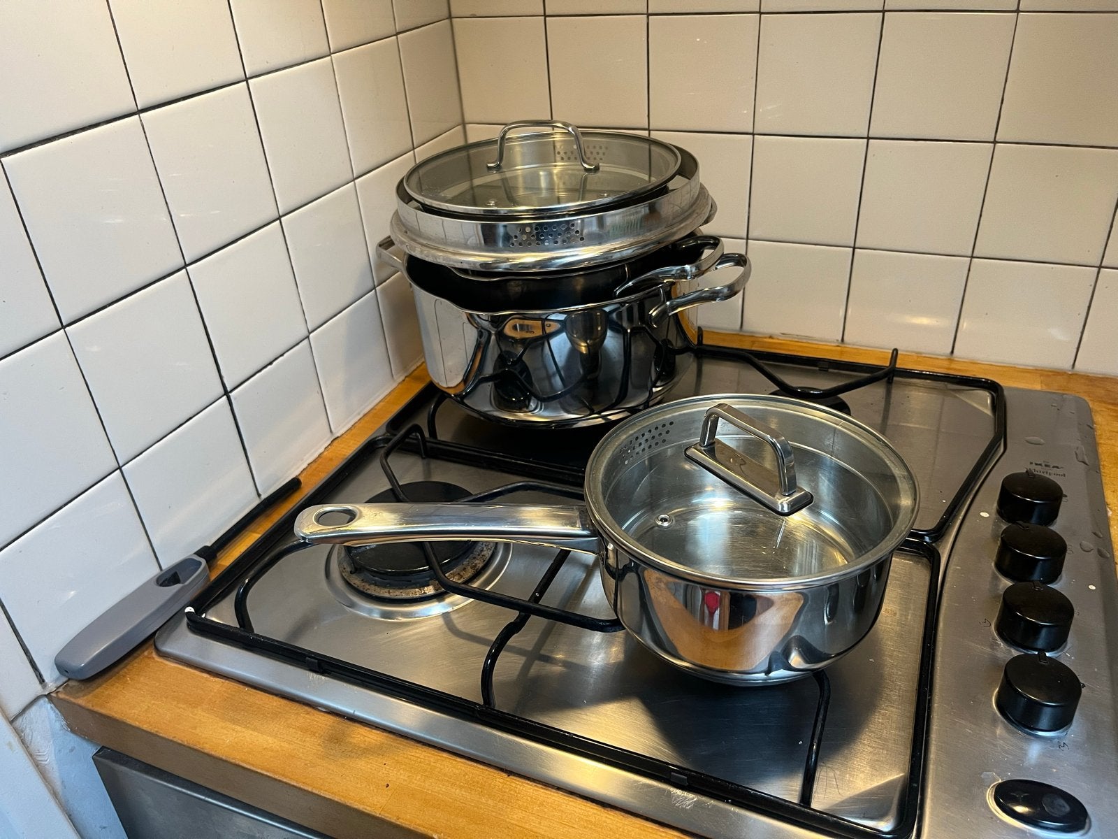 Pannenset - Diverse pannen van RVS, Ophalen, Gebruikt, Pannenset, Rvs
