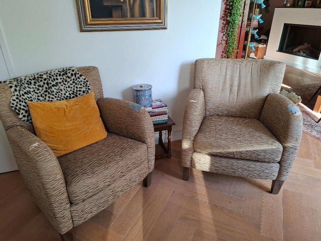 Bench fauteuil 2x, Huis en Inrichting, Fauteuils, Ophalen, Gebruikt, 75 tot 100 cm, 50 tot 75 cm