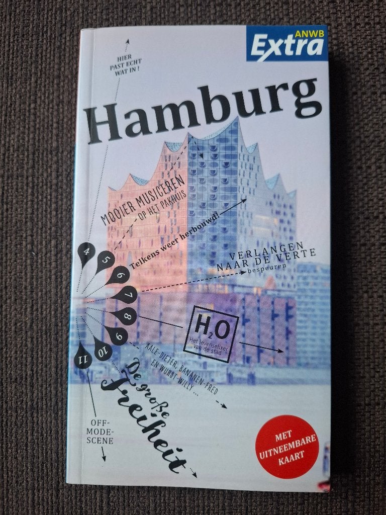 ANWB Extra Reisgids Hamburg met uitneembare kaart, Gelezen, Europa, Ophalen of Verzenden, Reisgids of -boek