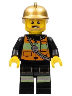 LEGO City cty0345 Fire Chief - Reflective Stripes with, Lego, Ophalen of Verzenden, Minifiguur, City
