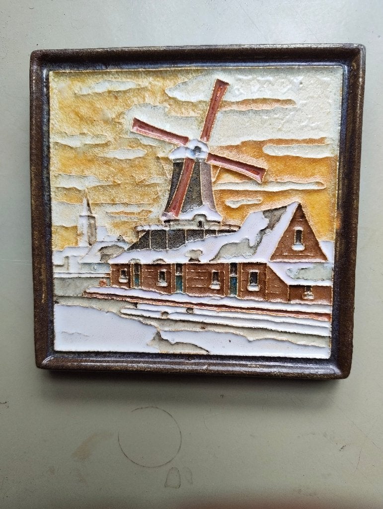 Porceleyne fles Delft Cloisonne tegel Achtkante Bovenkruier, Ophalen of Verzenden