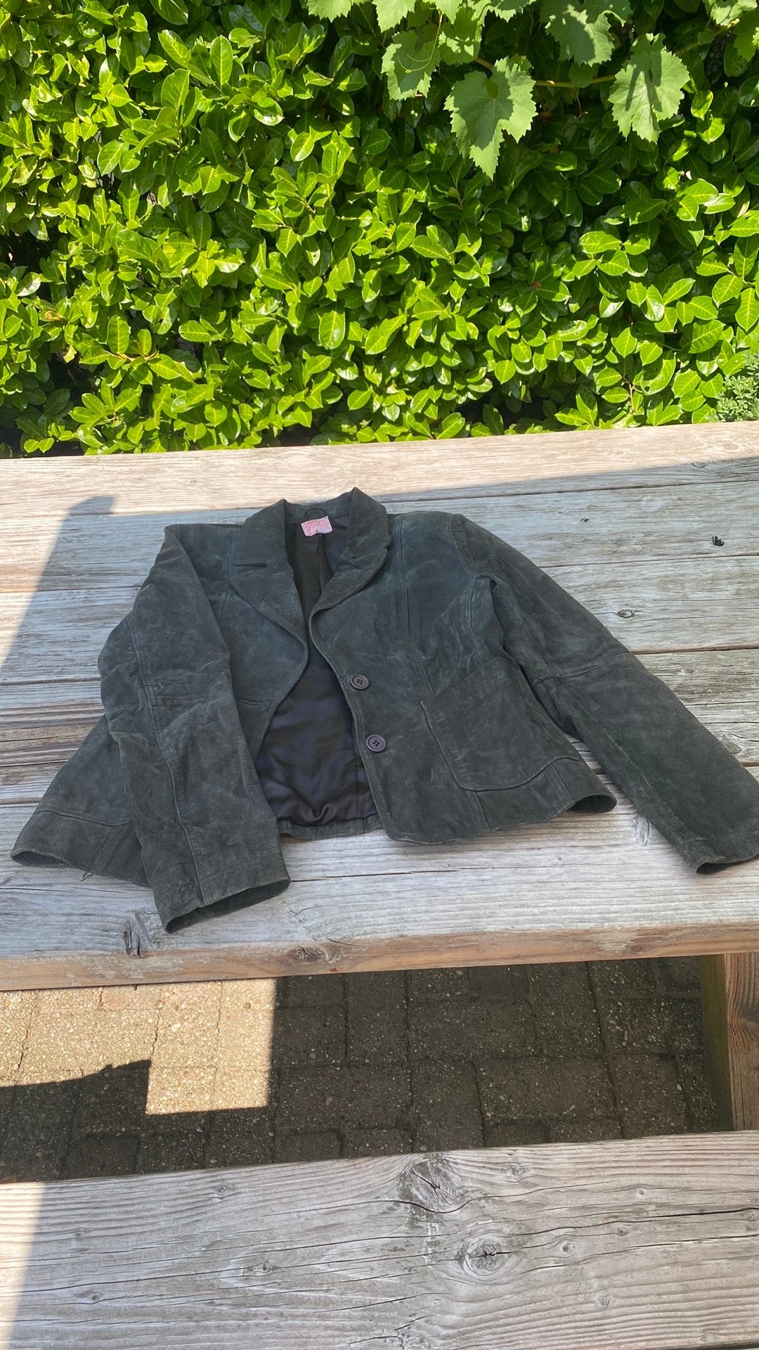Suede jasje mt L, Ophalen of Verzenden, Gedragen, Maat 38/40 (M), Grijs