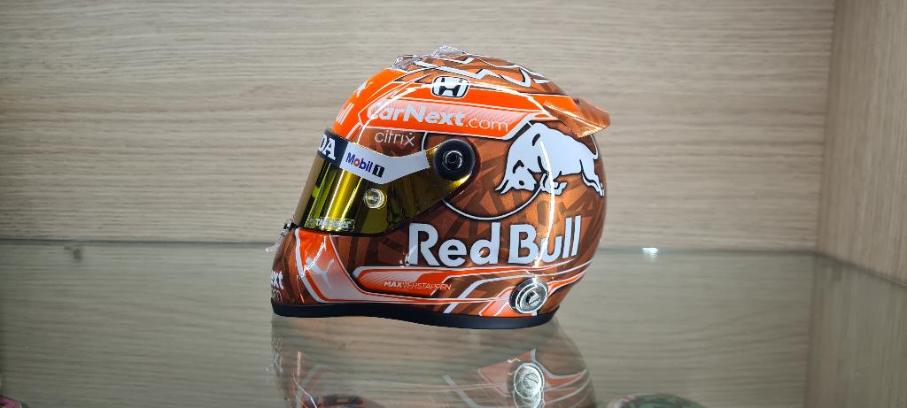 Max Verstappen helm Spa 2021 1:2, Ophalen of Verzenden, Zo goed als nieuw, Formule 1