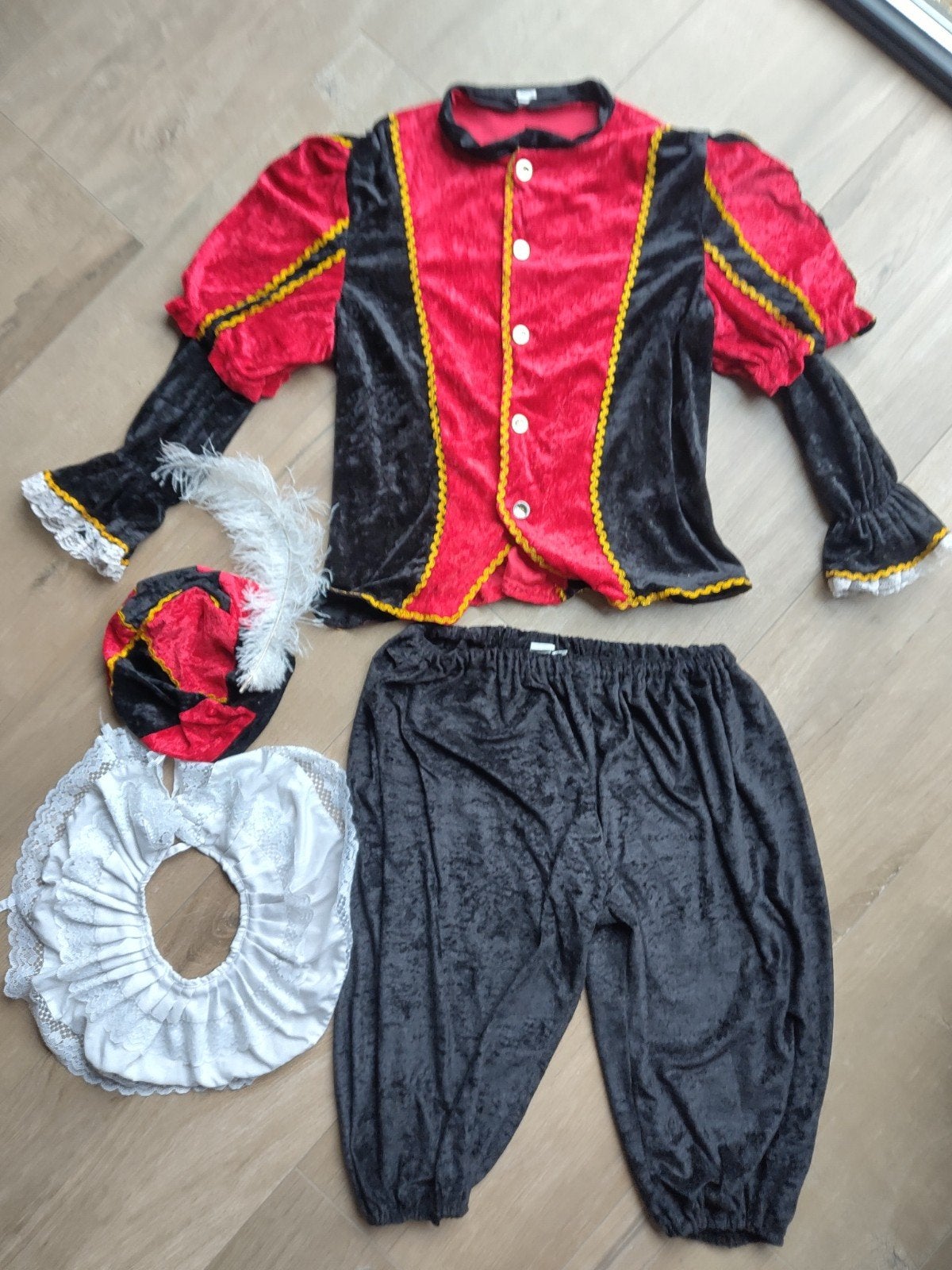 Pietenpak maat 54 compleet met accessoires, Ophalen of Verzenden, Zo goed als nieuw, Bovenkleding