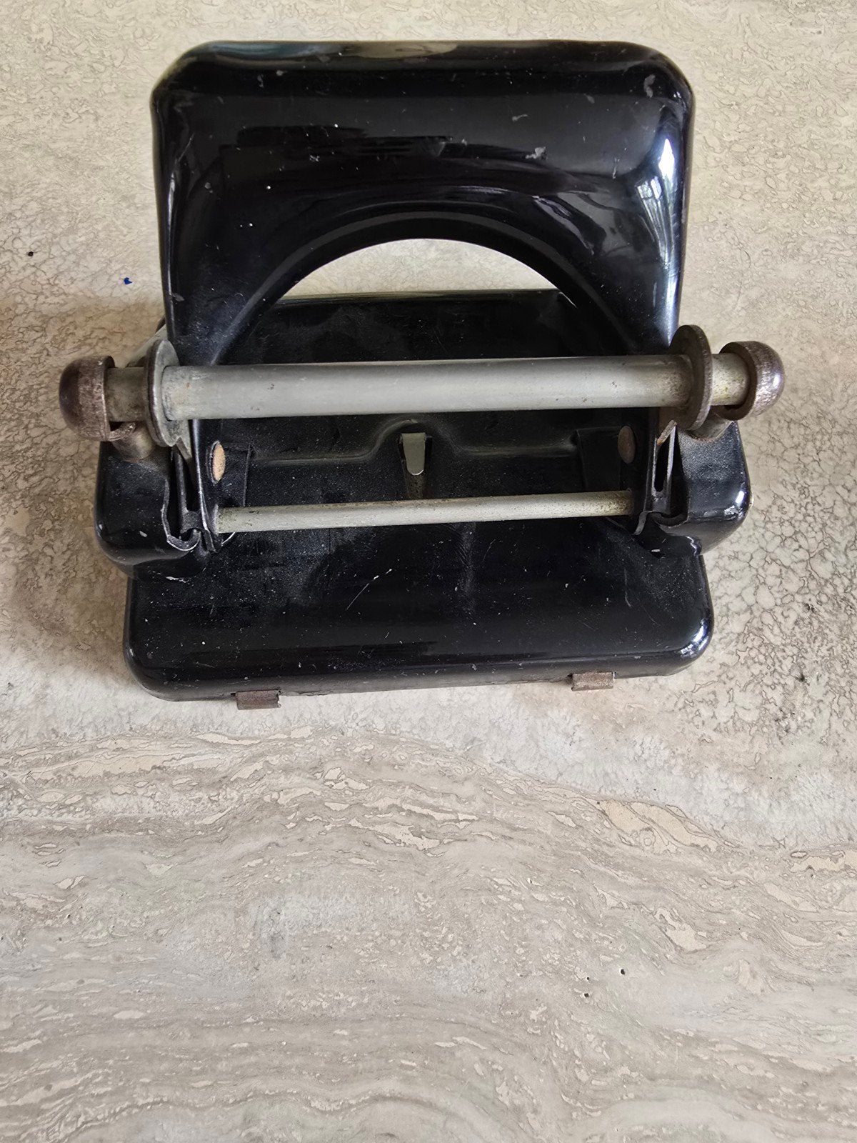 Vintage perforator, zwart metaal, zware kwaliteit, Ophalen of Verzenden