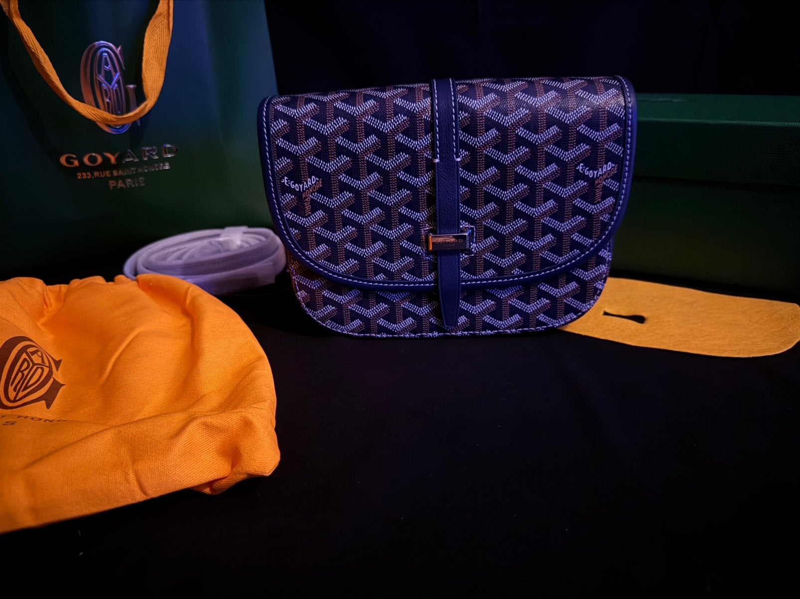 Goyard tas navy blue, Ophalen of Verzenden, Nieuw, Blauw, Heer
