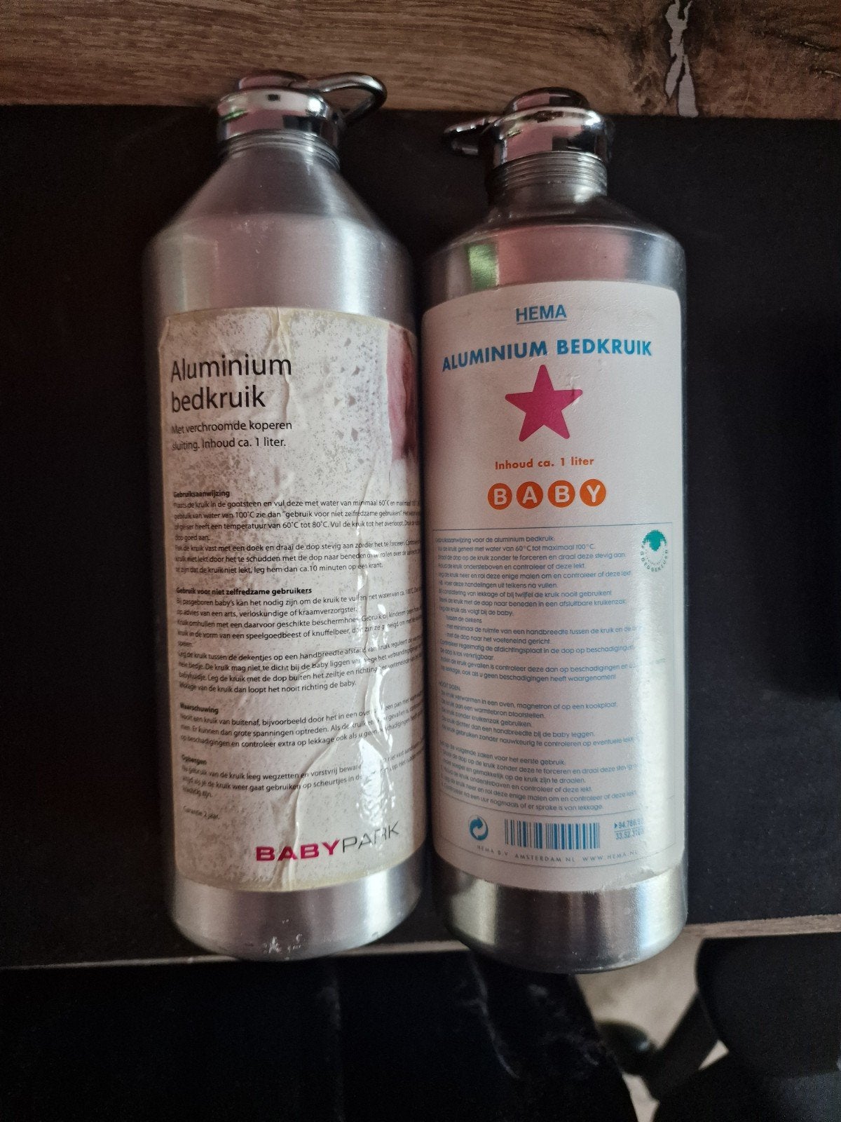 Hema Aluminium Bedkruik - 1 Liter, Ophalen of Verzenden, Gebruikt