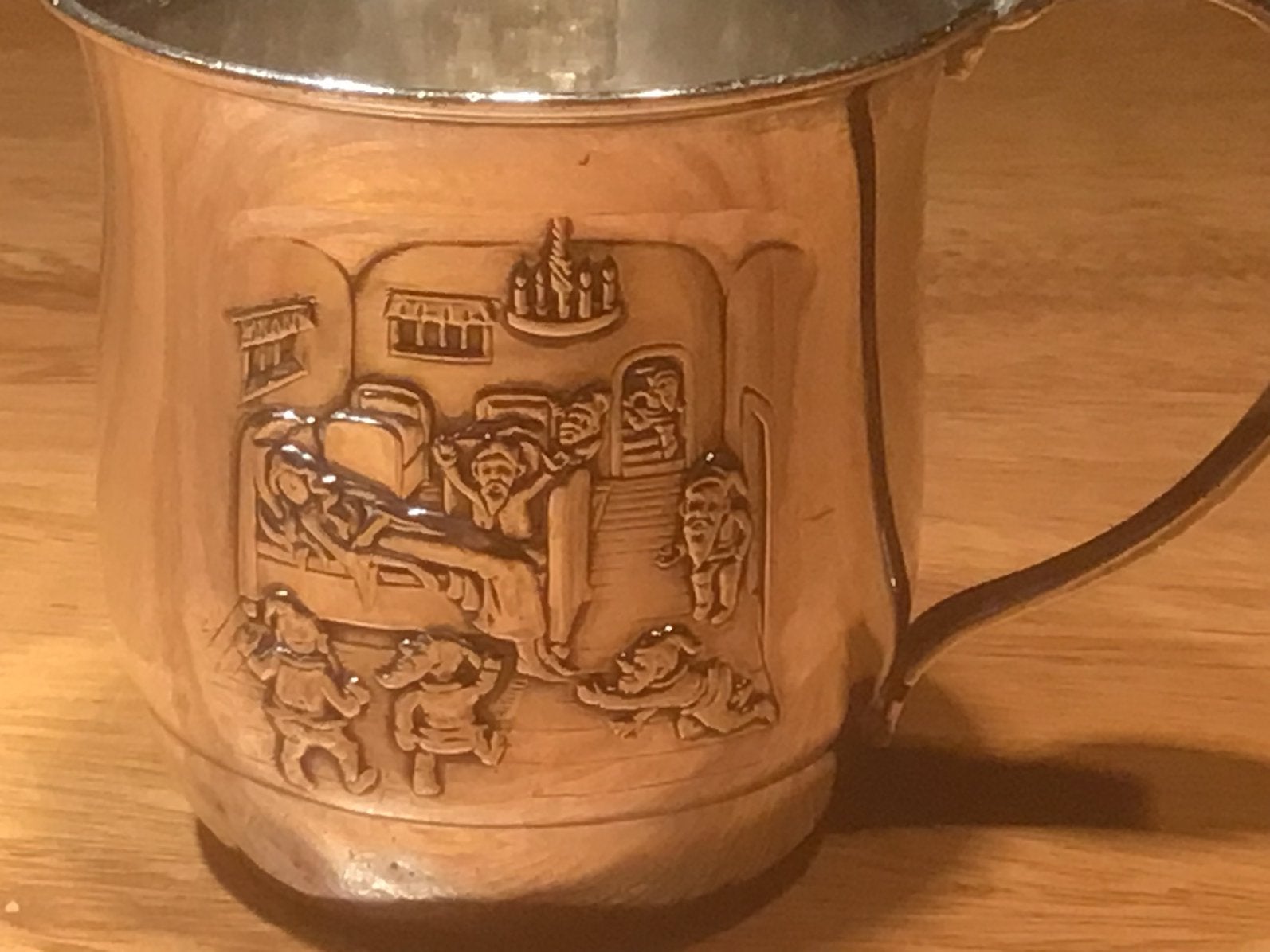 Verzilverde kinderbeker sneeuwitje Gero Georg Nilsson, Antiek en Kunst, Ophalen of Verzenden, Zilver