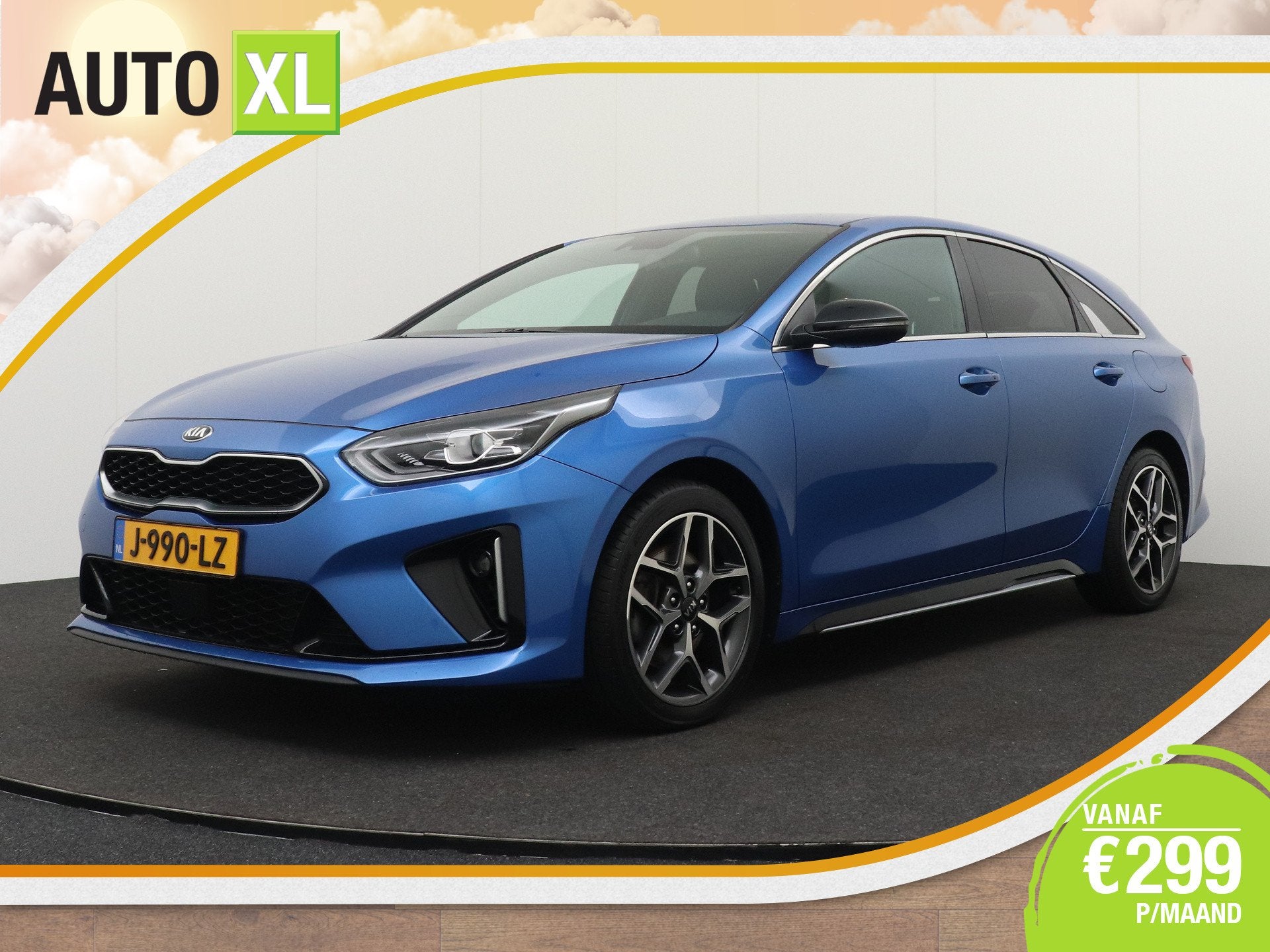Kia ProCeed 1.4 141 PK Aut. GT-Line Camera Memory Adapt.Crui, Auto's, Dealer onderhouden, 4 cilinders, Blauw, Origineel Nederlands