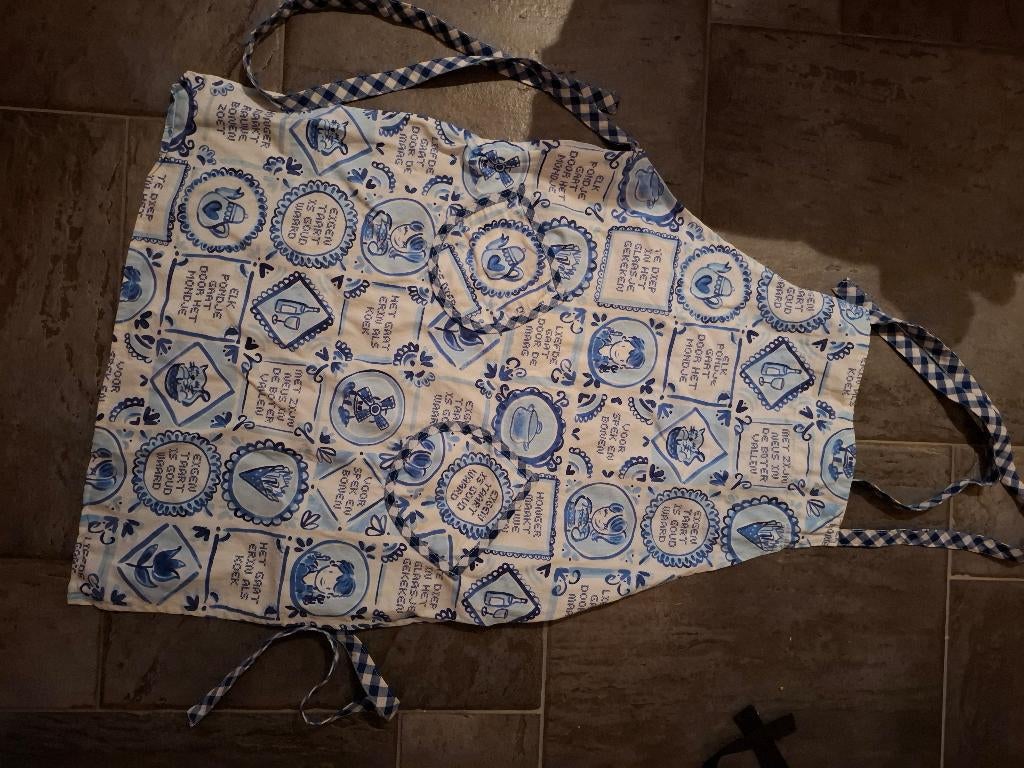 Delfstblond Amsterdam keukenshort, Huis en Inrichting, Keuken | Textiel, Ophalen, Gebruikt, Overige kleuren, Schort