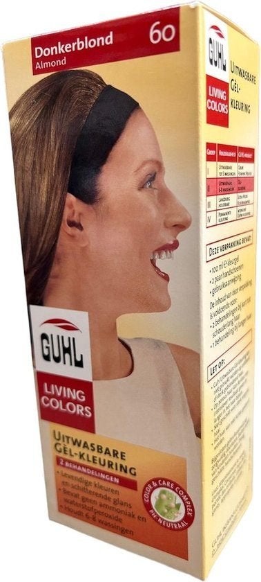 GUHL living colors uitwasbare gel-kleuring Donkerblond nr 60, Ophalen, Nieuw, Overige typen