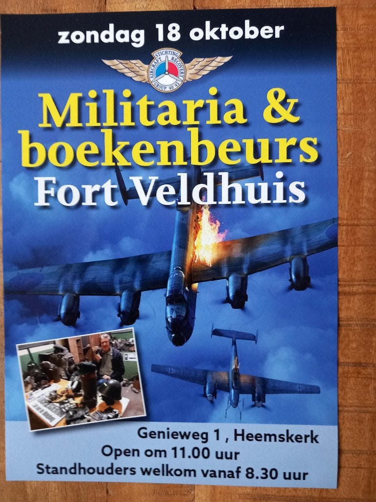 Militaria en boekenbeurs 18 oktober, Ophalen of Verzenden, Landmacht, Overige gebieden, Overige typen