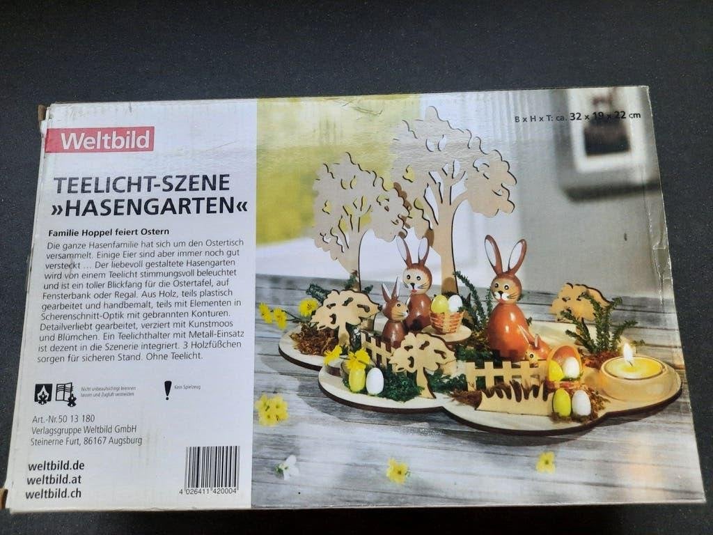 Paas tafereel met waxinelichtje, Diversen, Pasen, Ophalen of Verzenden, Zo goed als nieuw