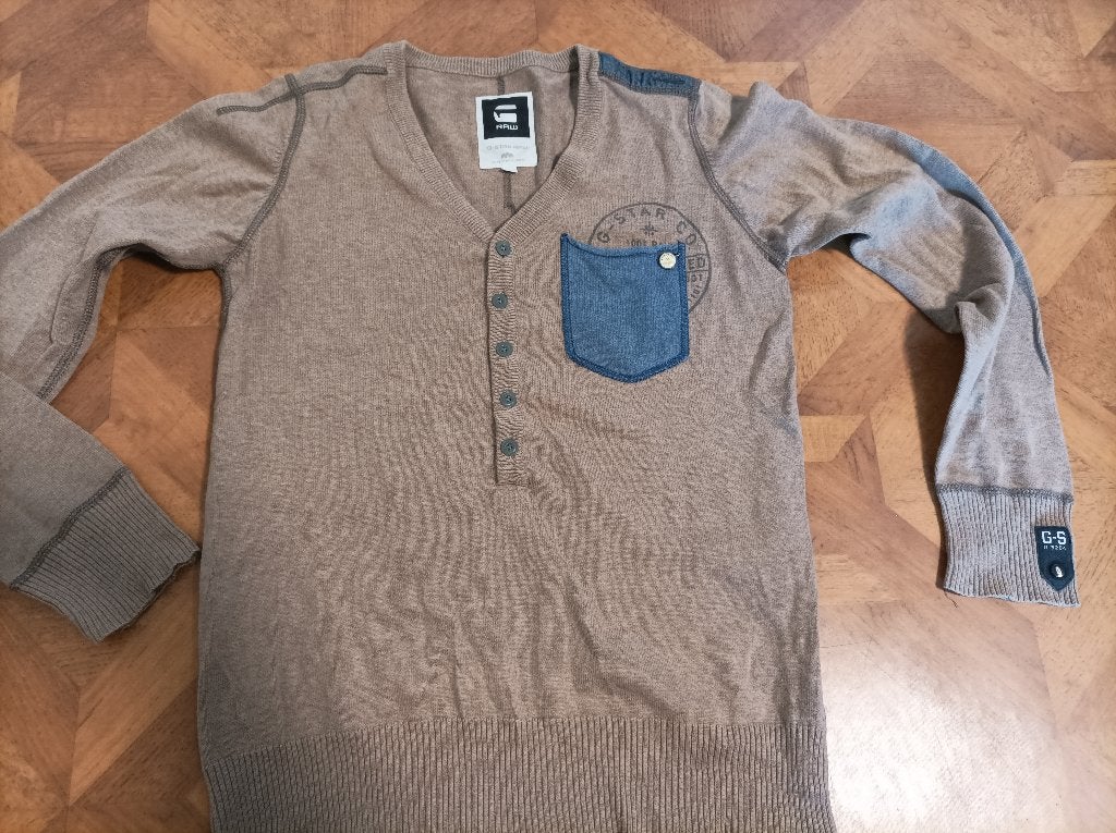 G-Star Raw fijn gebreide trui maat S, G-Star Raw, Bruin, Ophalen of Verzenden, Zo goed als nieuw