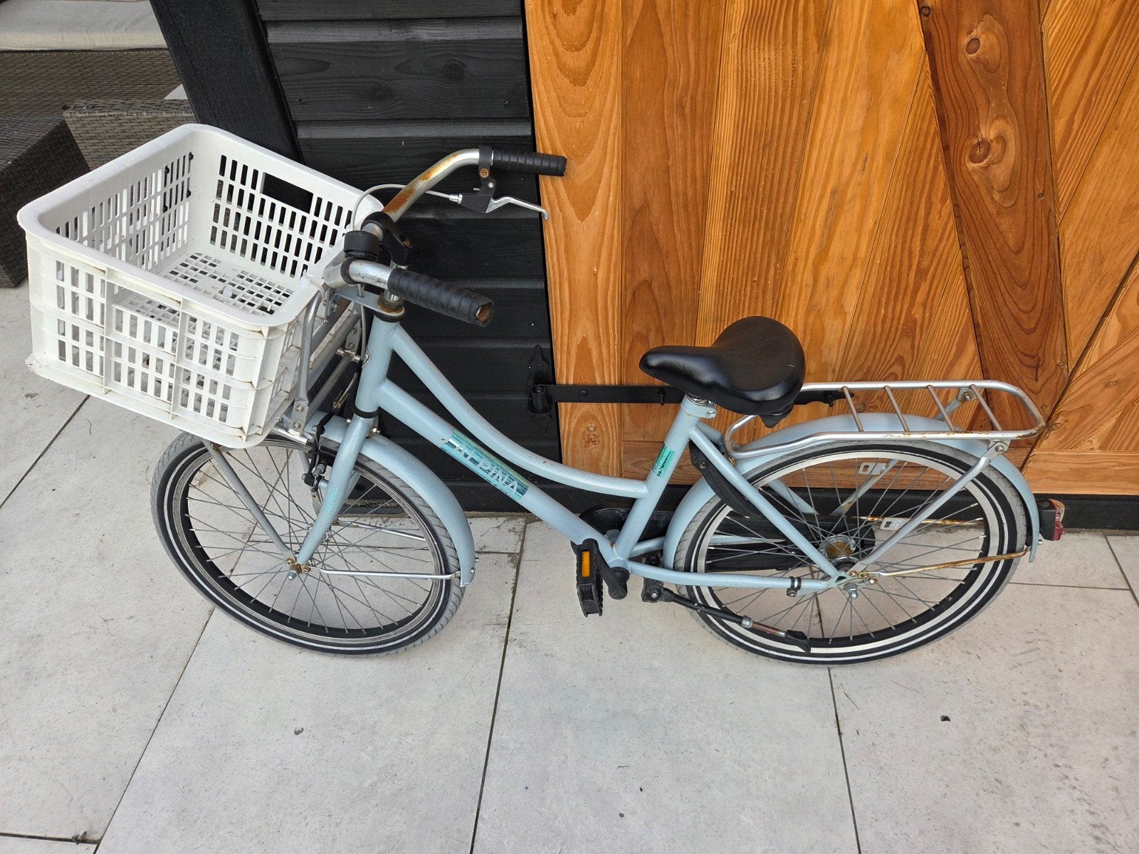 Alpina fiets met mand - 22 inch, Velgrem, Zo goed als nieuw, 50 tot 53 cm, Ophalen