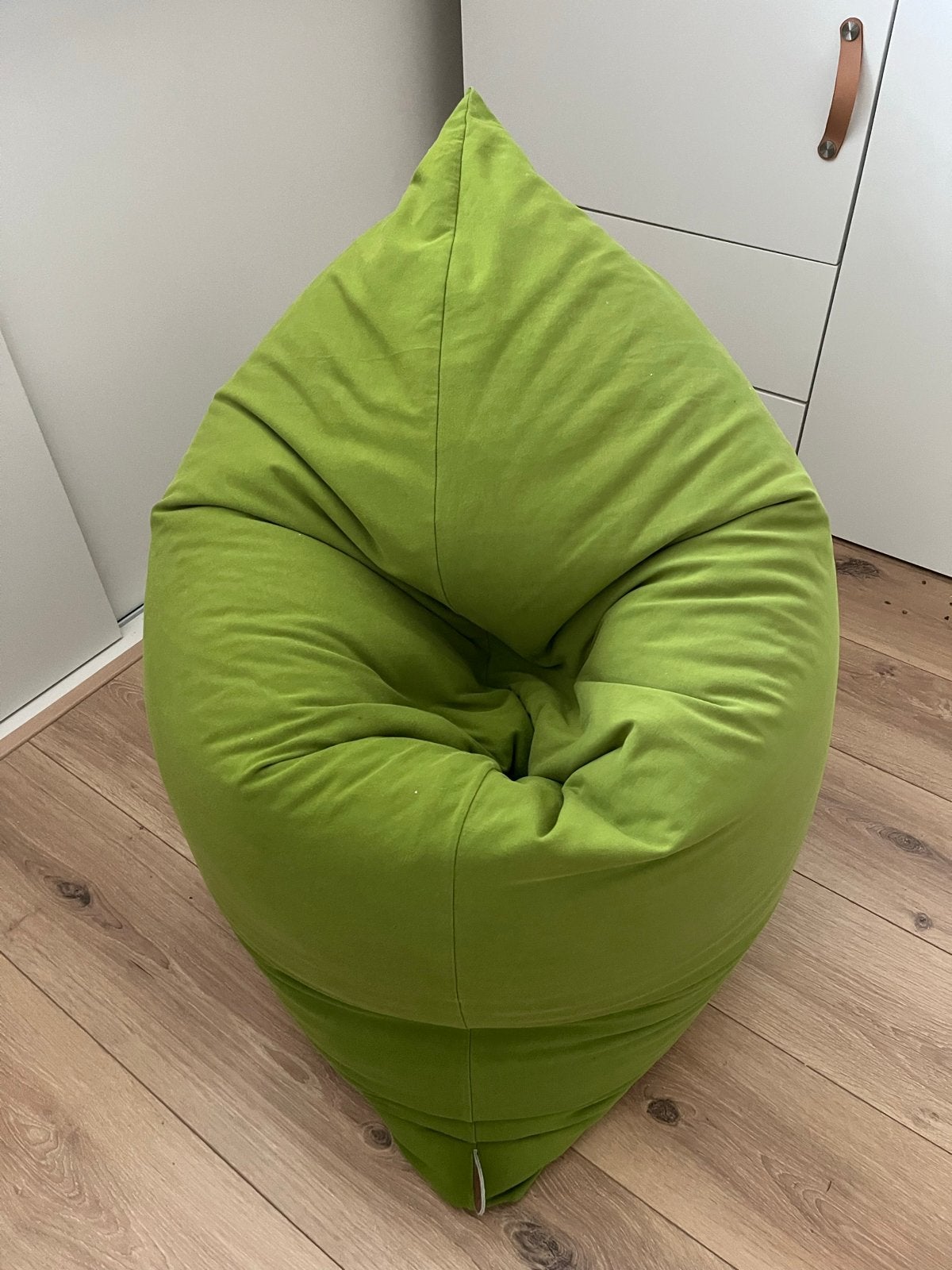 Zitzak Terapy model Elly met groene hoes, Ophalen, Zo goed als nieuw, Groen, Zitzak