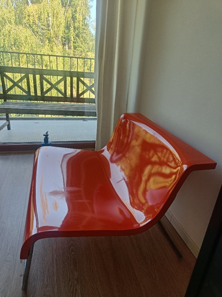 Bankje Kartell (oranje) by Piero Lissoni, Huis en Inrichting, Banken | Sofa's en Chaises Longues, Ophalen, Eenpersoons, Minder dan 150 cm