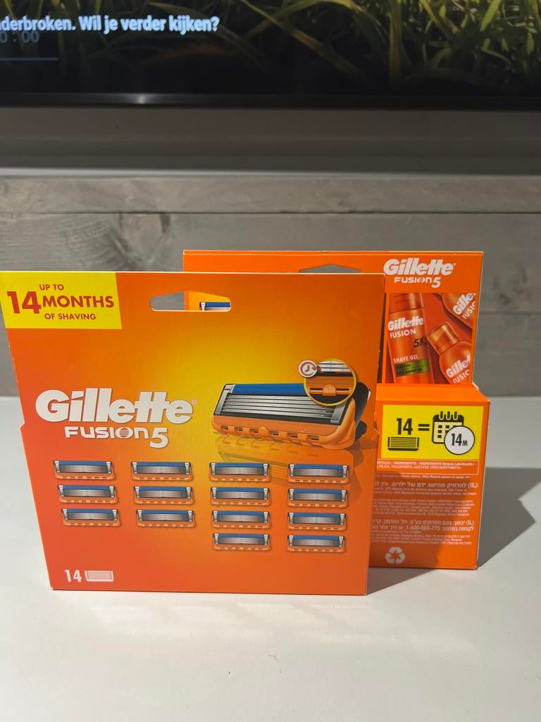 Gillette Fusion 5 Scheermesjes - 2x14 stuks, N, N, Overige typen, Nieuw