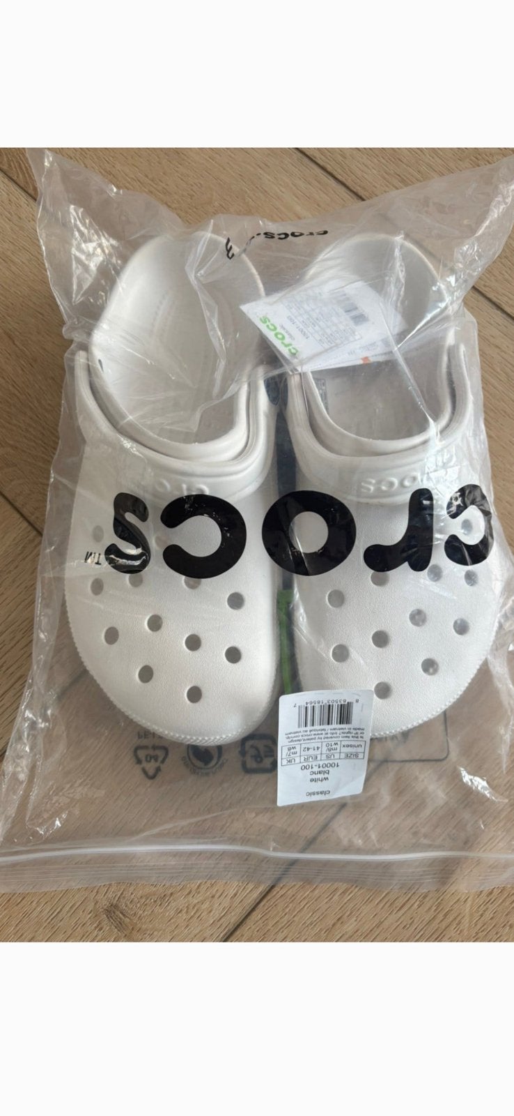 Gloednieuwe Crocs Classic Clogs wit mt 41-42, Jongetje of Meisje, Overige typen, Nieuw, Ophalen of Verzenden
