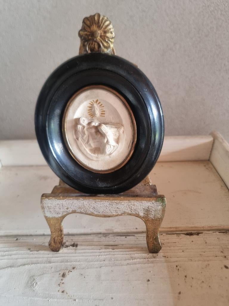 Oud heilig relikwie meerschuim 2 * schapenweide, Ophalen of Verzenden